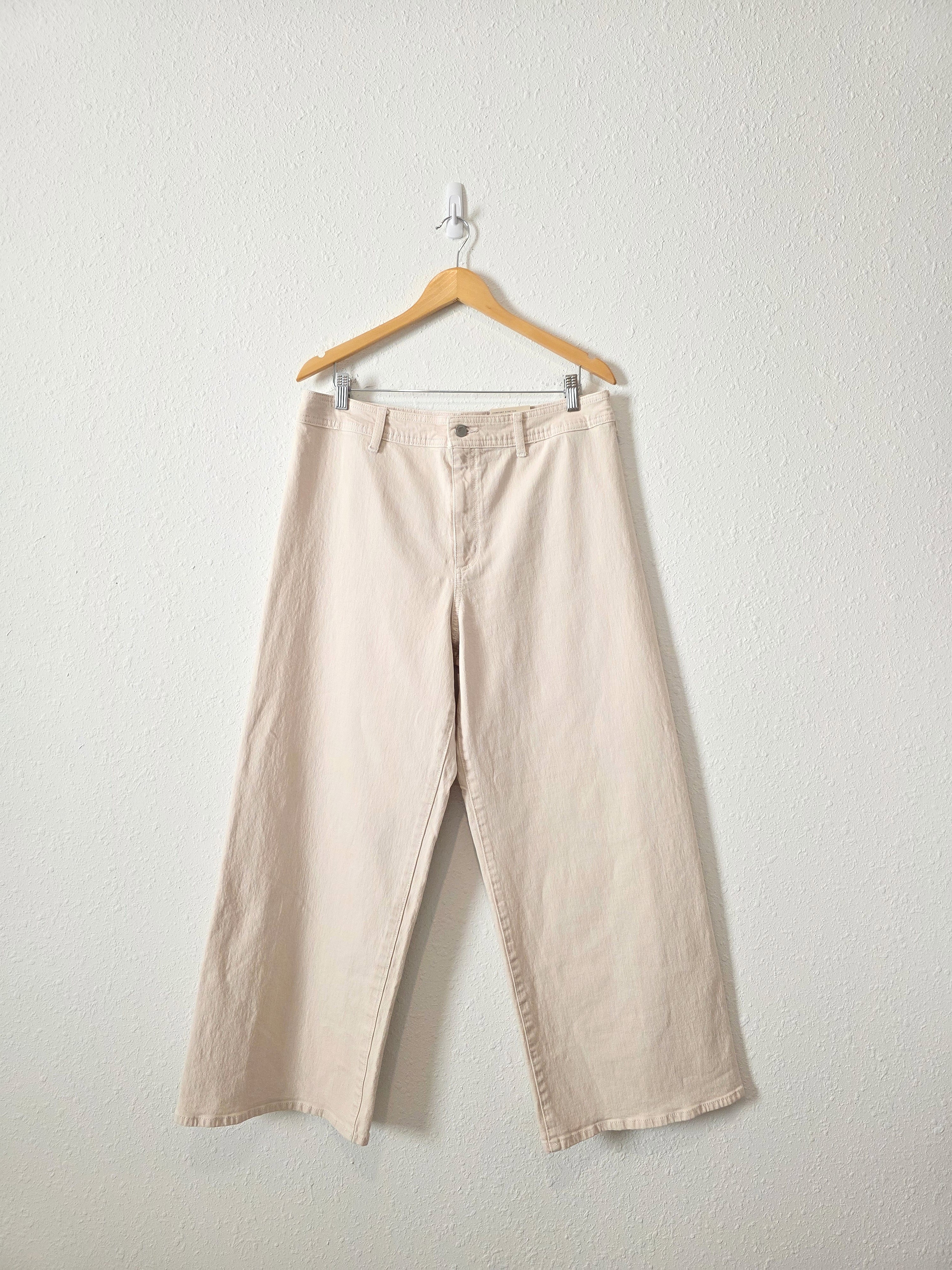 NEW Ecru Wide Leg Jeans (14)