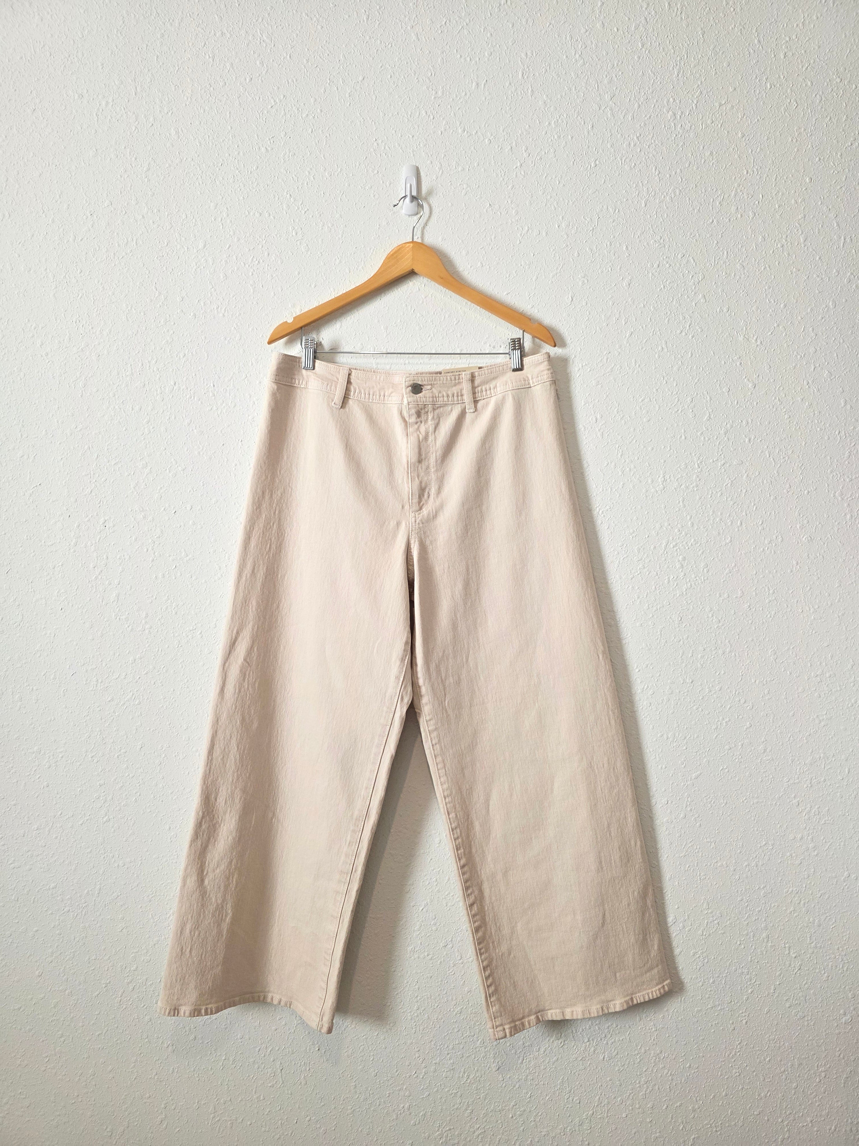 NEW Ecru Wide Leg Jeans (14)