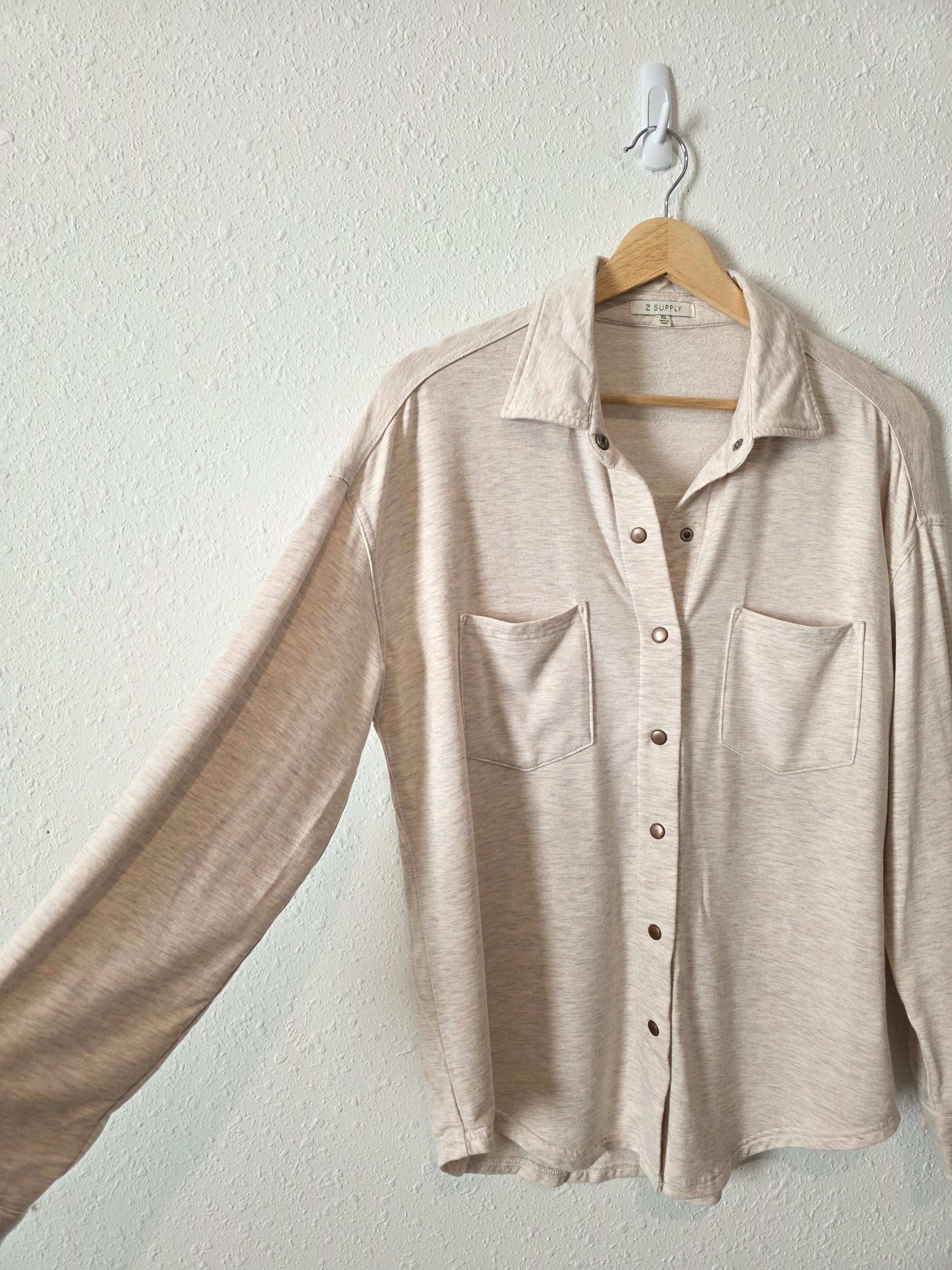 Z Supply Oatmeal Shirt Jacket (XS)