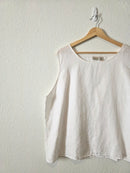 LL Bean White Linen Tank (2X)