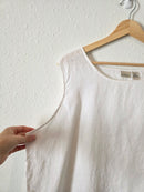 LL Bean White Linen Tank (2X)
