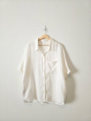 Mango White Linen Button Up (12)
