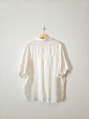 Mango White Linen Button Up (12)