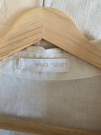 Mango White Linen Button Up (12)