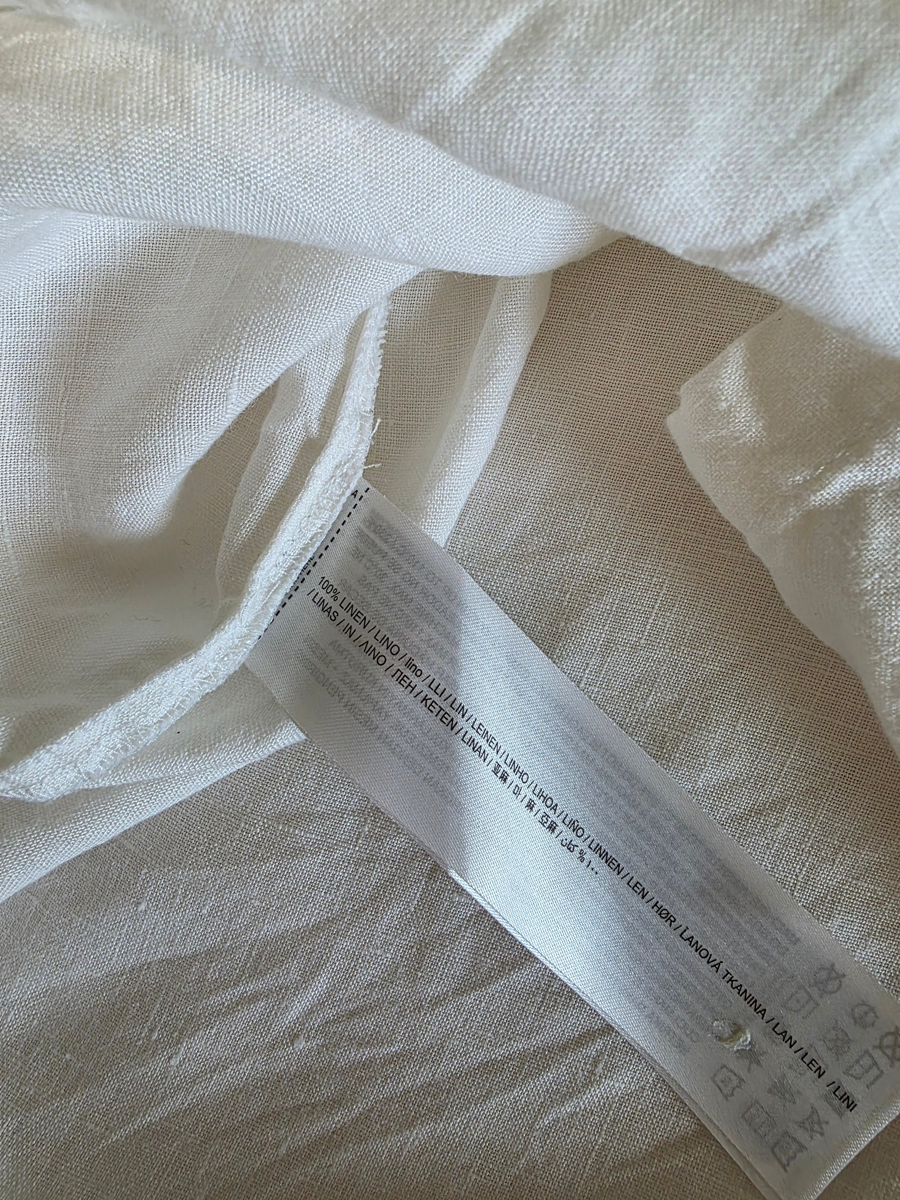 Mango White Linen Button Up (12)