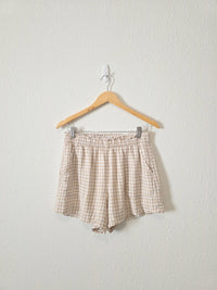 Abercrombie Neutral Gingham Shorts (M)