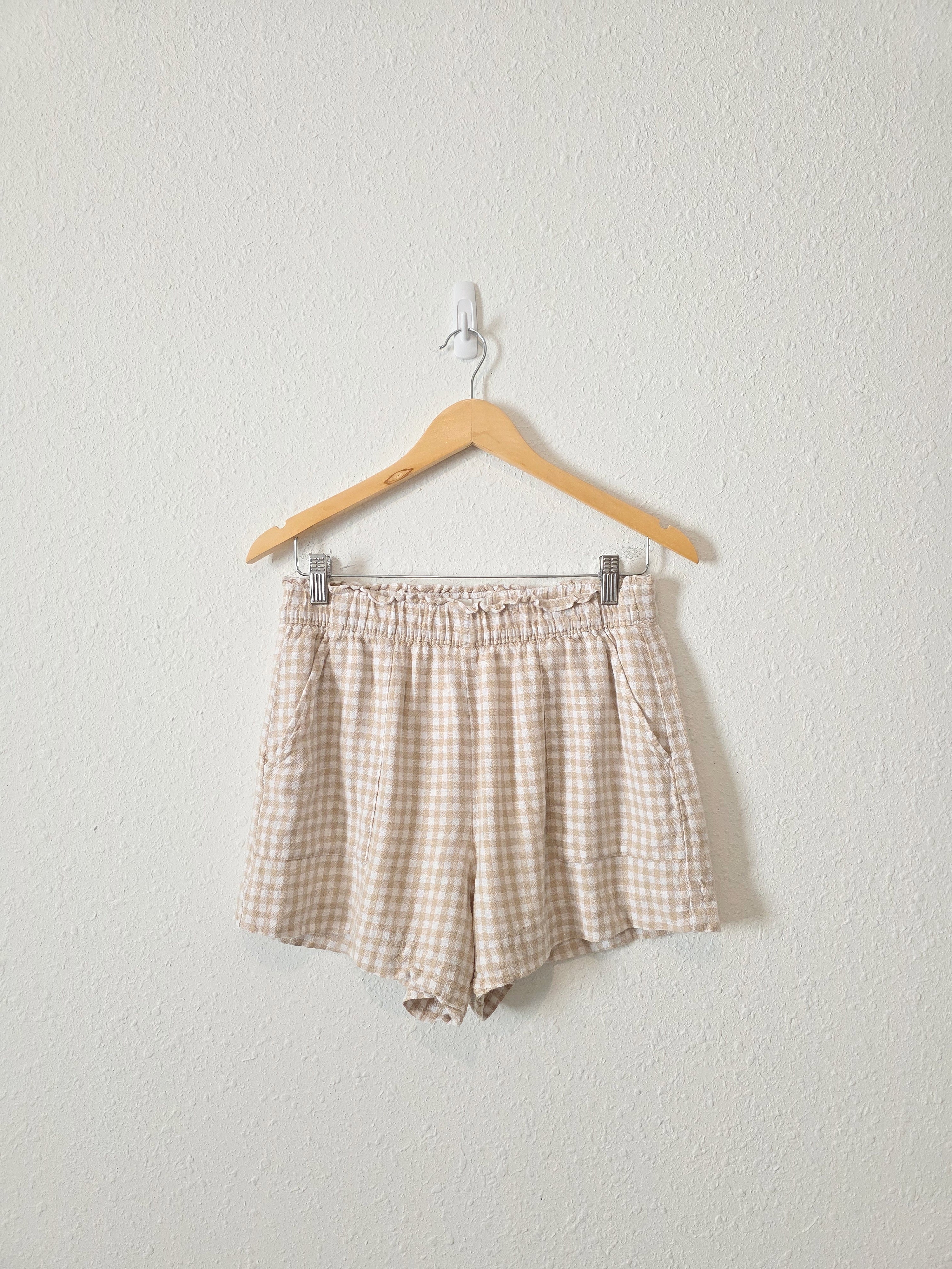 Abercrombie Neutral Gingham Shorts (M)