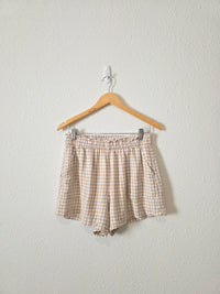 Abercrombie Neutral Gingham Shorts (M)