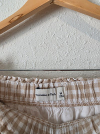 Abercrombie Neutral Gingham Shorts (M)