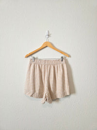 Abercrombie Neutral Gingham Shorts (M)
