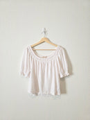 Banana Republic White Linen Blouse (L)