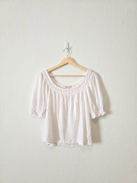 Banana Republic White Linen Blouse (L)