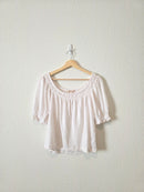 Banana Republic White Linen Blouse (L)