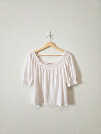 Banana Republic White Linen Blouse (L)