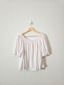 Banana Republic White Linen Blouse (L)