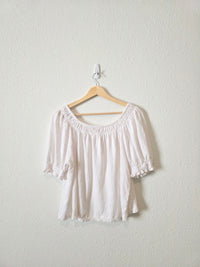 Banana Republic White Linen Blouse (L)