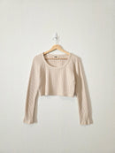 Madewell Waffle Crop Tee (M)