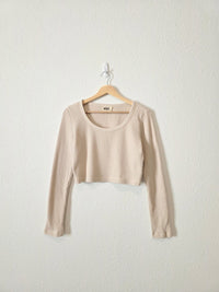 Madewell Waffle Crop Tee (M)