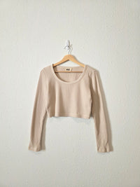 Madewell Waffle Crop Tee (M)