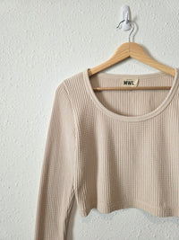 Madewell Waffle Crop Tee (M)