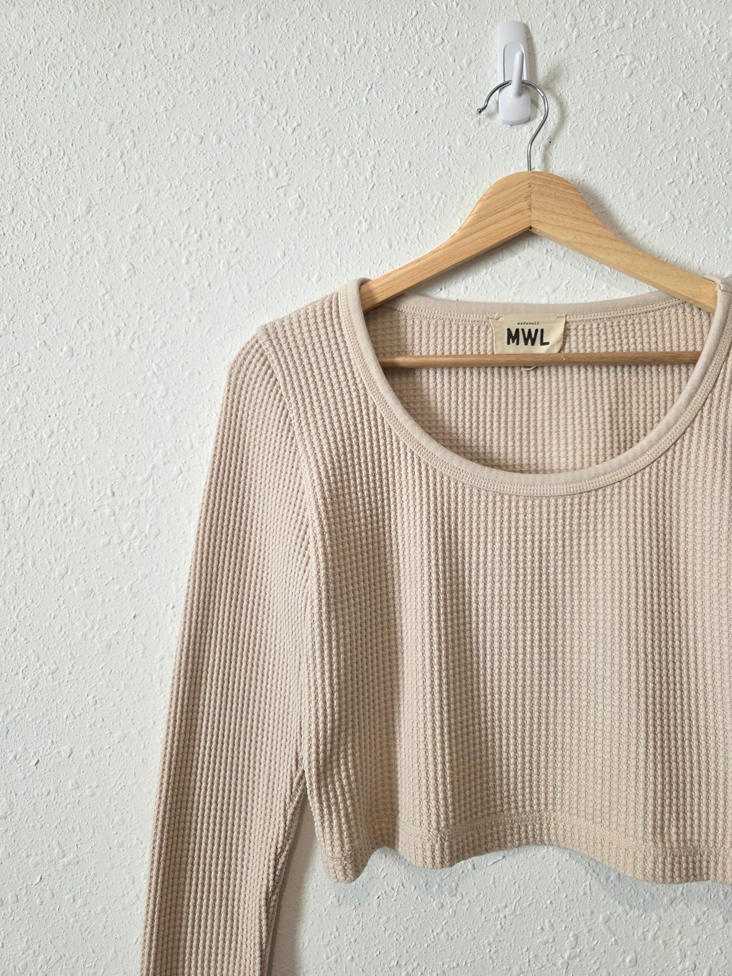 Madewell Waffle Crop Tee (M)