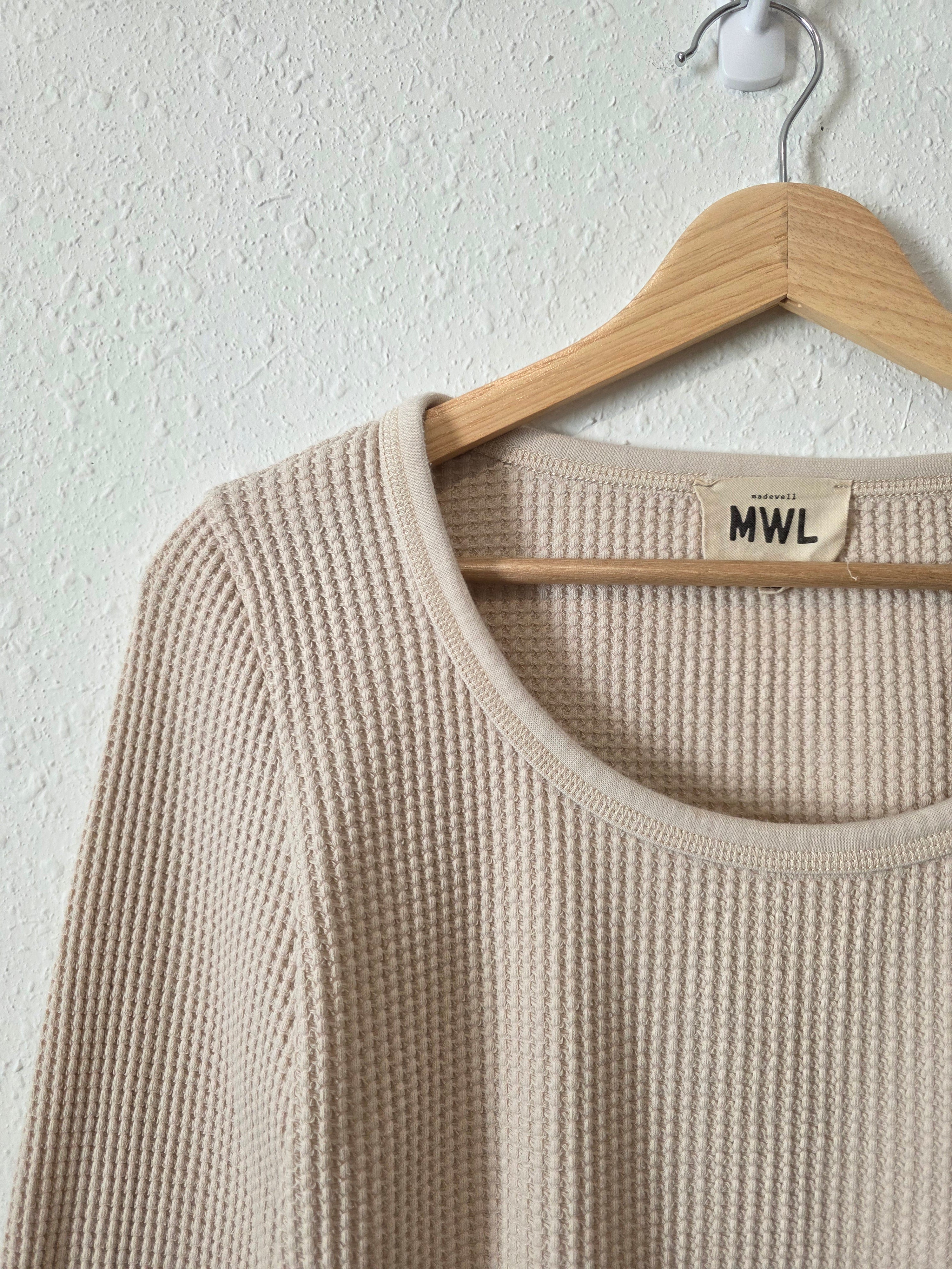 Madewell Waffle Crop Tee (M)