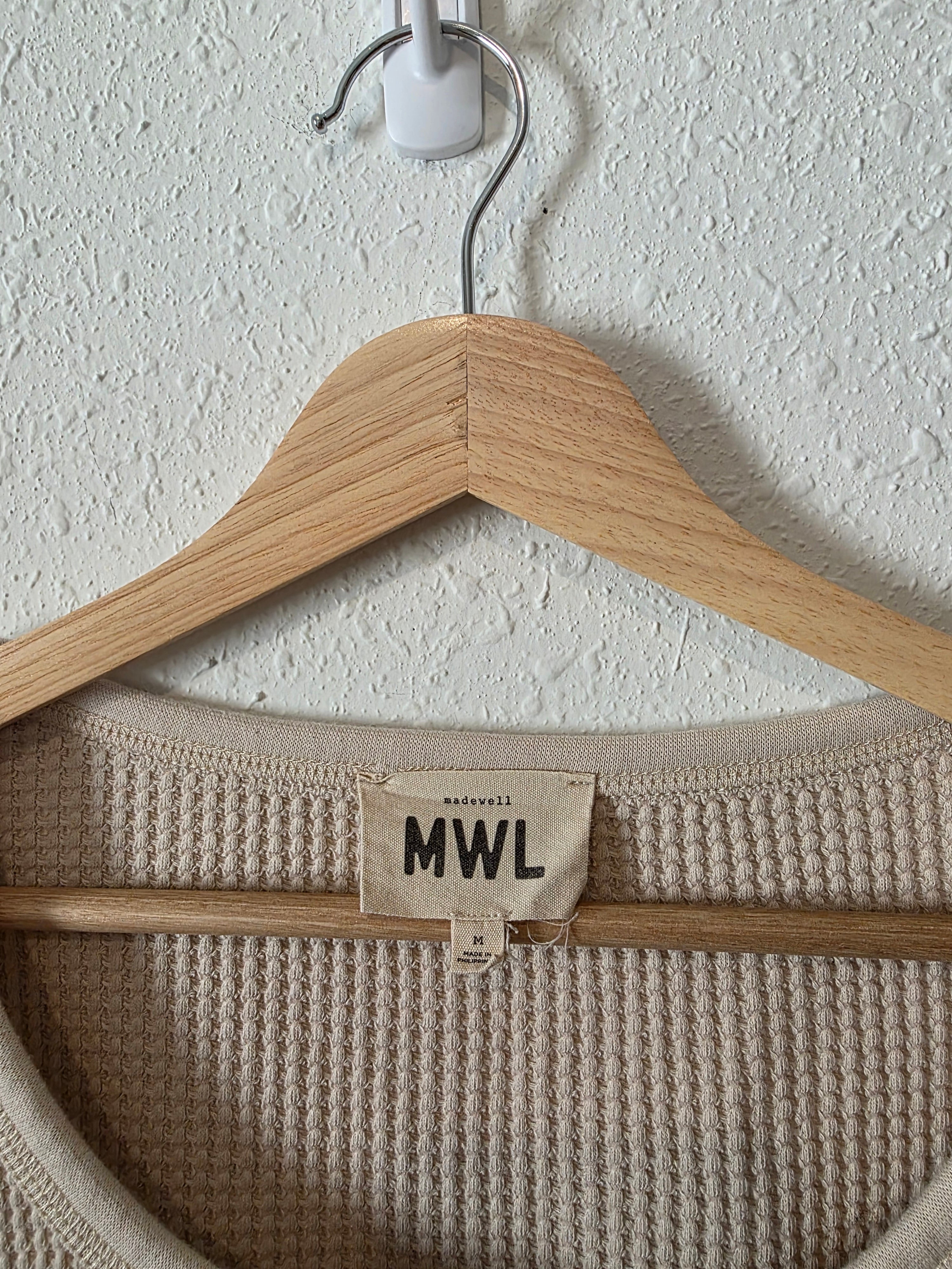 Madewell Waffle Crop Tee (M)
