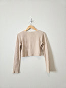 Madewell Waffle Crop Tee (M)