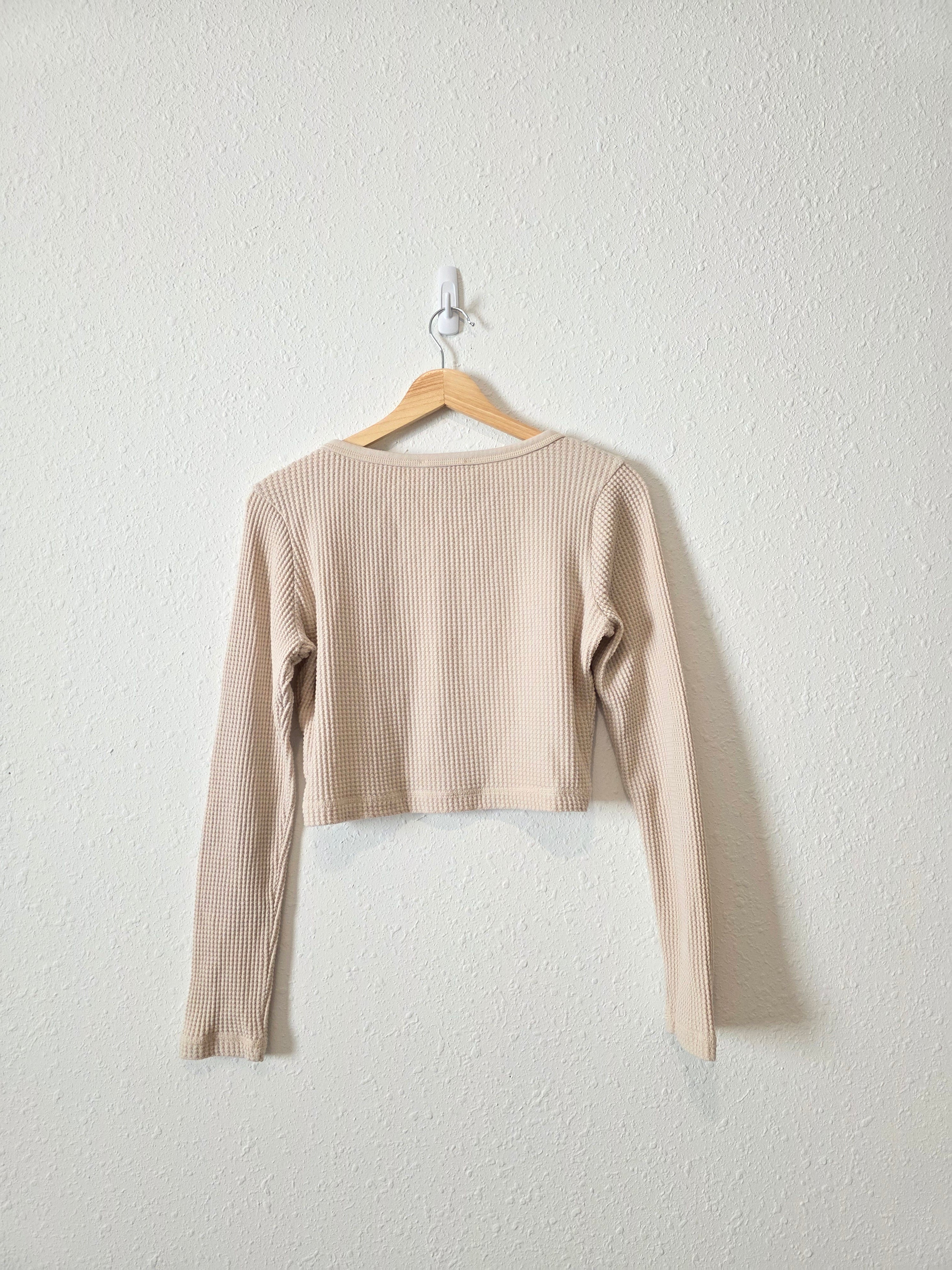 Madewell Waffle Crop Tee (M)