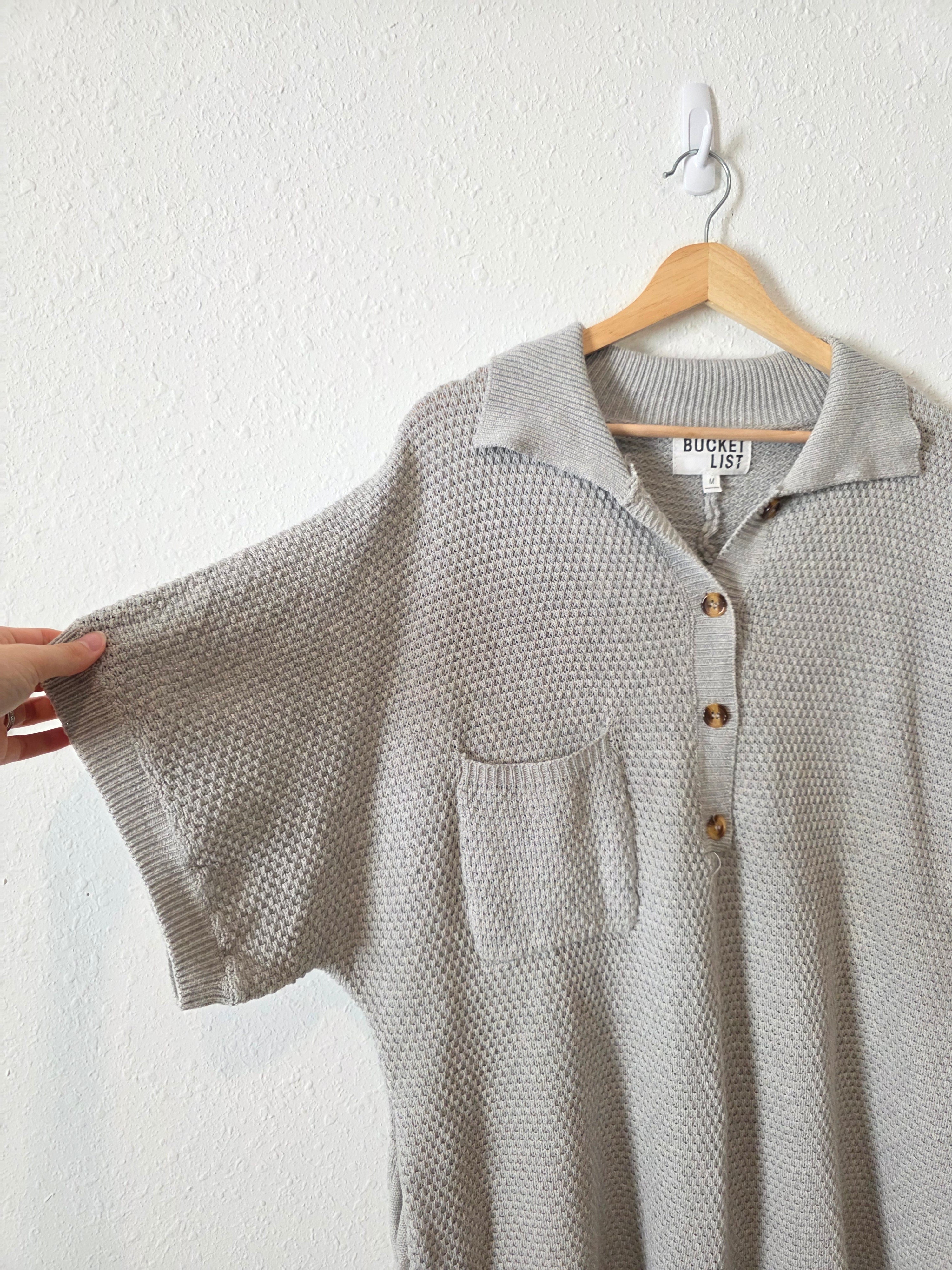 Bucketlist Cotton Waffle Romper (M)