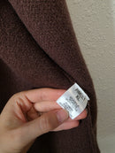 Pink Lily Brown Long Sweater Coat (XL)
