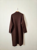 Pink Lily Brown Long Sweater Coat (XL)