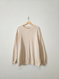 Aerie Oversized Waffle Crewneck (L)