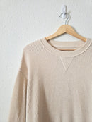 Aerie Oversized Waffle Crewneck (L)