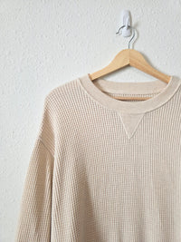 Aerie Oversized Waffle Crewneck (L)