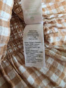 J.Crew Smocked Gingham Top (M)