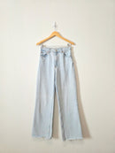 Zara Light Wash Wide Leg Jeans (6)