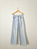 Zara Light Wash Wide Leg Jeans (6)