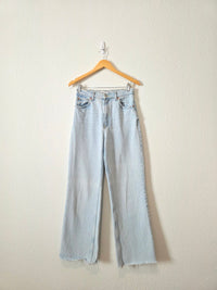 Zara Light Wash Wide Leg Jeans (6)