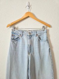 Zara Light Wash Wide Leg Jeans (6)