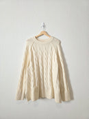 Aerie Cozy Cable Knit Sweater (L)