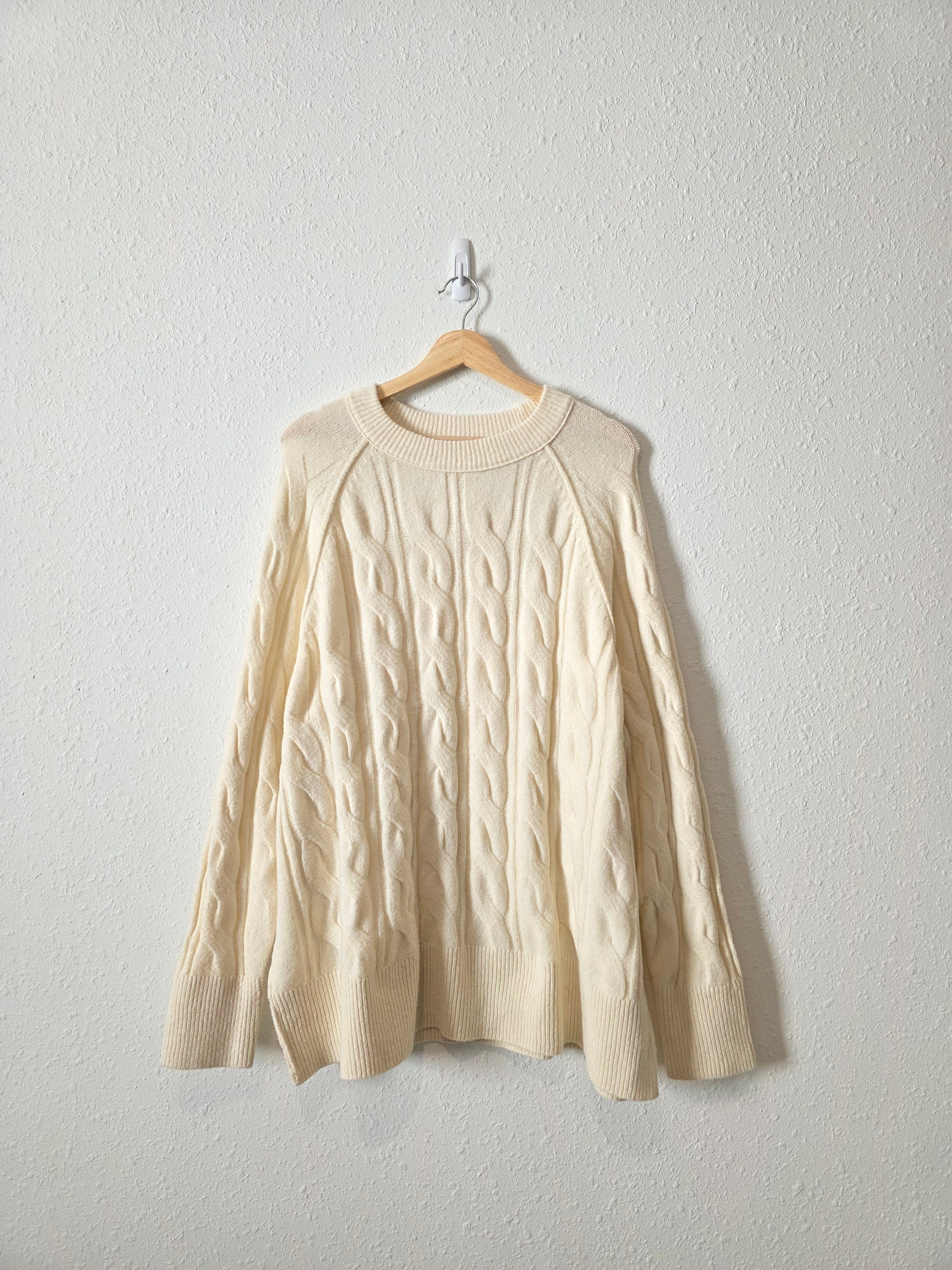 Aerie Cozy Cable Knit Sweater (L)