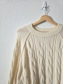 Aerie Cozy Cable Knit Sweater (L)