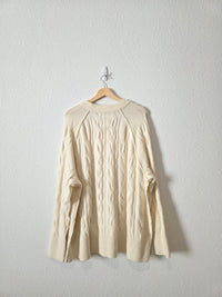 Aerie Cozy Cable Knit Sweater (L)