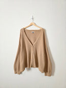 Tan Cozy Cardigan Sweater (XL)