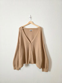 Tan Cozy Cardigan Sweater (XL)
