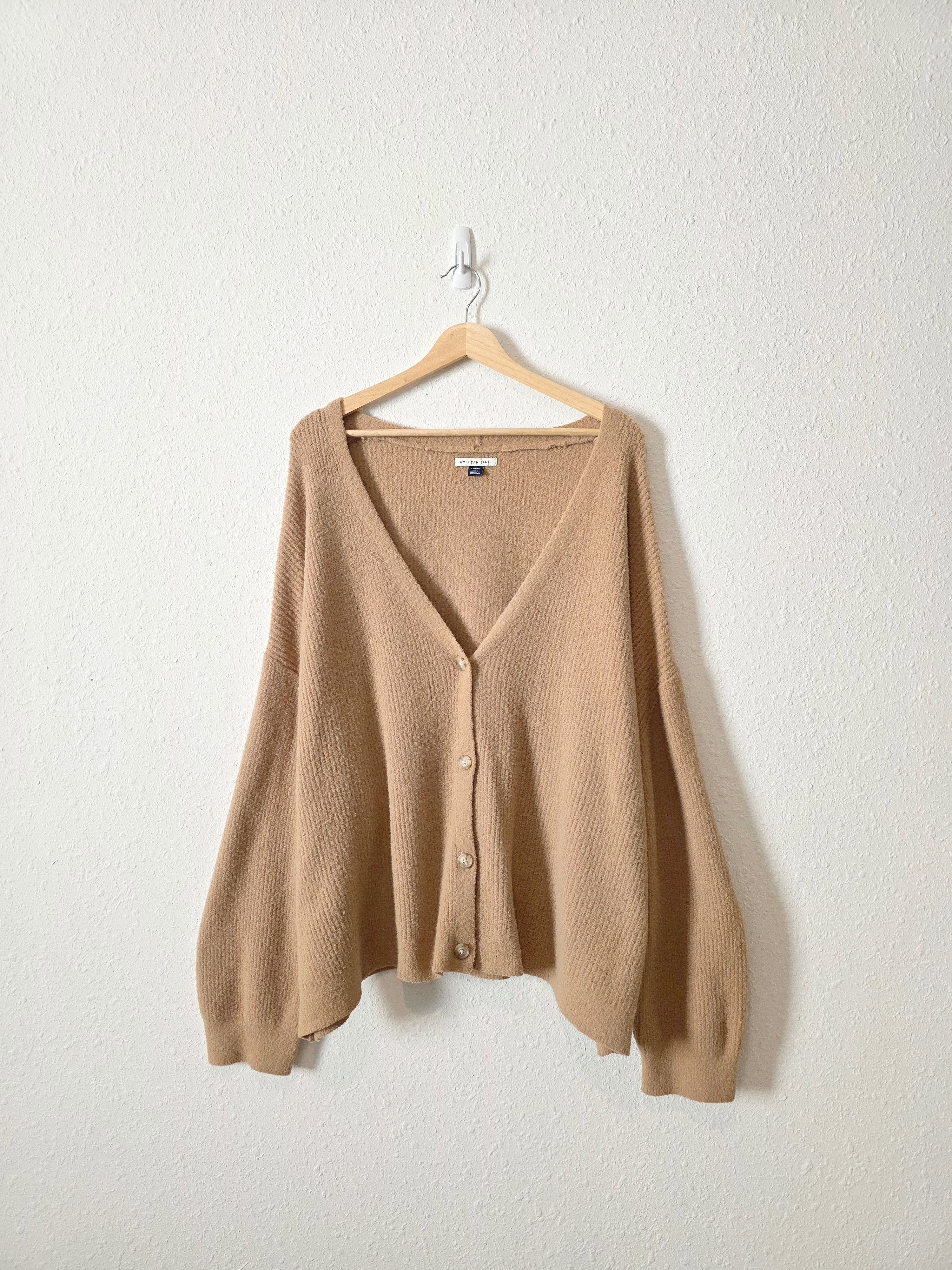 Tan Cozy Cardigan Sweater (XL)