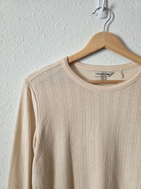 Toad & Co Cream Pointelle Tee (S)