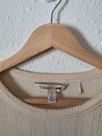 Toad & Co Cream Pointelle Tee (S)