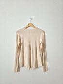 Toad & Co Cream Pointelle Tee (S)